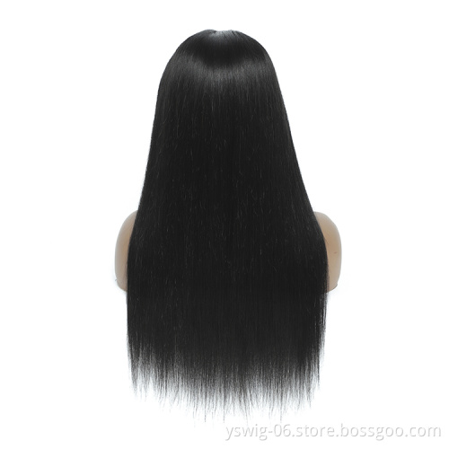 2021 Hot Sale Silky Straight Headband Wig for Black Women Human Hair None Lace Machine Made Wigs